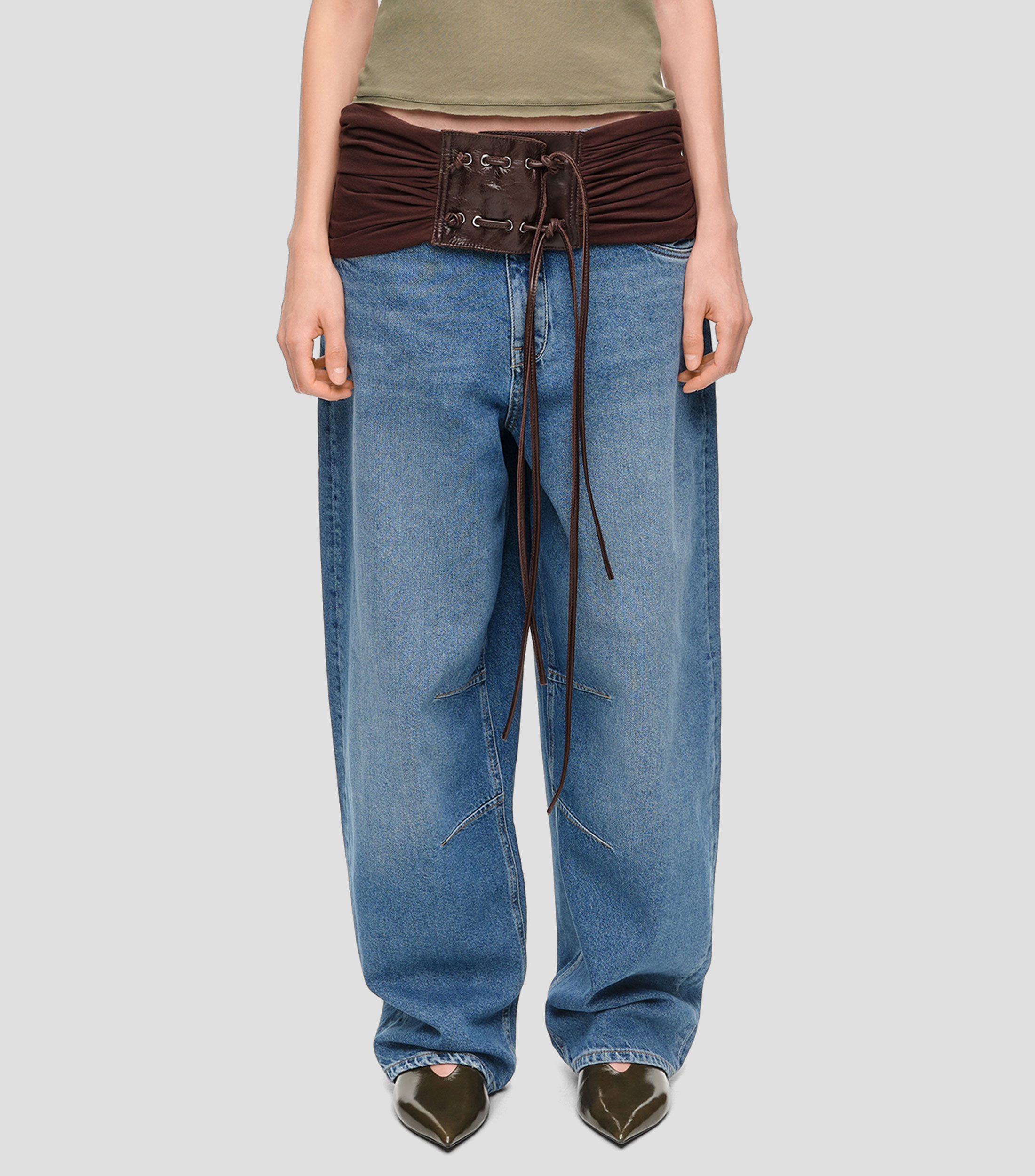 Jeans de corte Wideleg Mujer